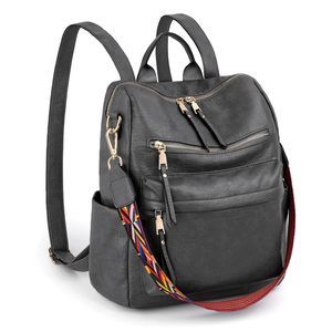 Travel Backpack Purse for Women Vegan Leather Ladies Fashion Shoulder Bag🙃